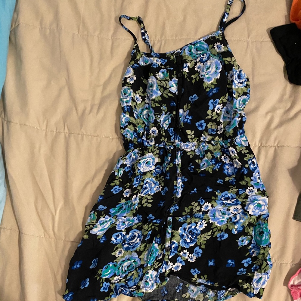 Blue floral dress